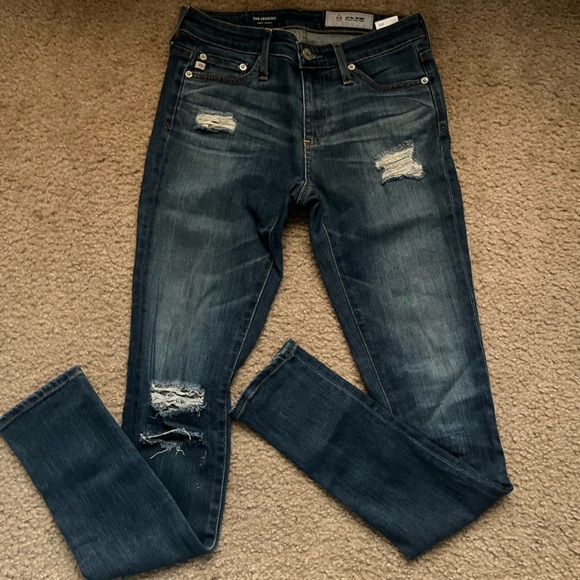 Ag Adriano Goldschmied Denim - AG Adriano Goldschmied Dark Blue Boyfriend Jeans